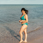 Grøn støttende bikini overdel til kvinder med større bryster
