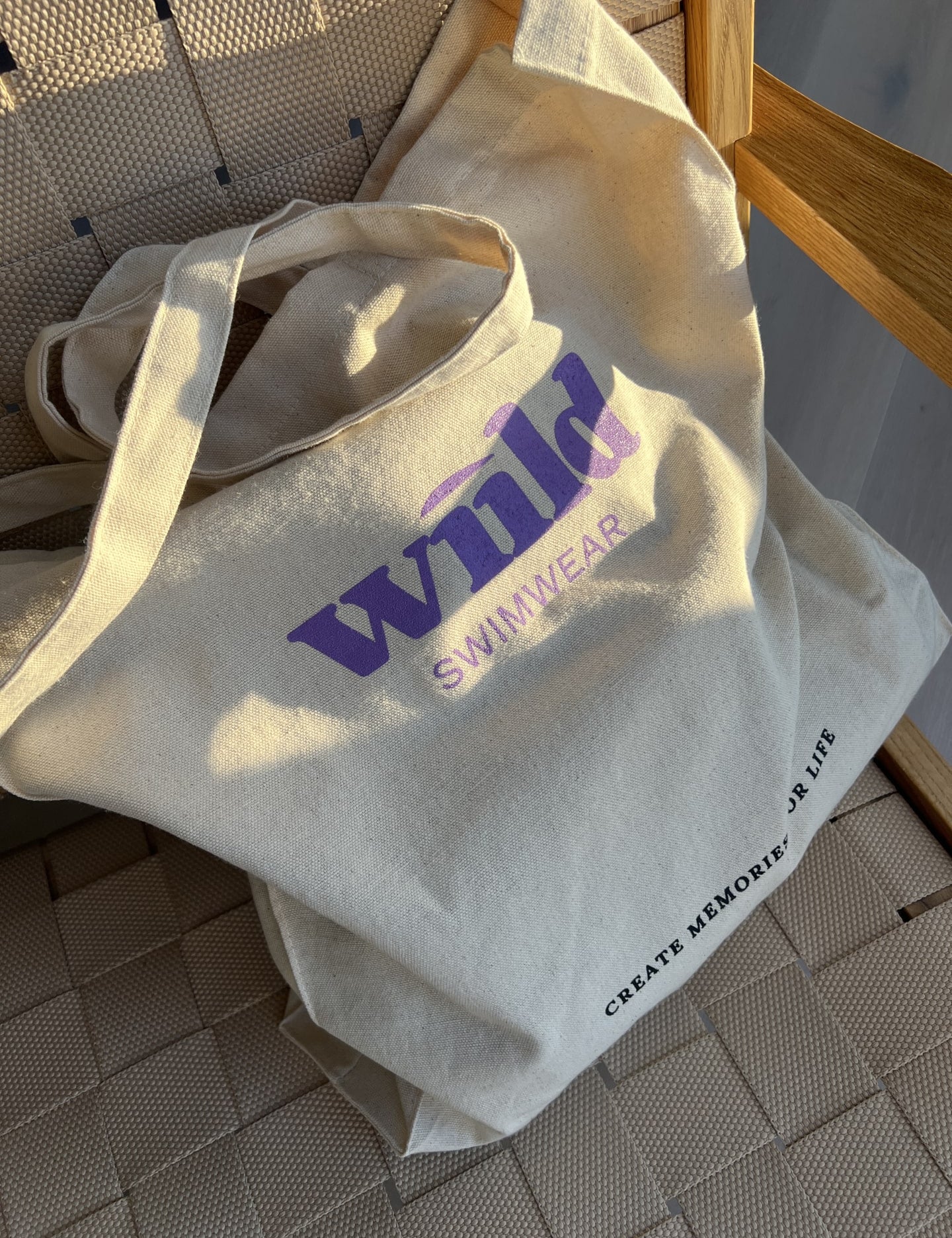 Stor beige tote bag til byen og stranden